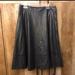 Abercrombie faux leather a-line skirt